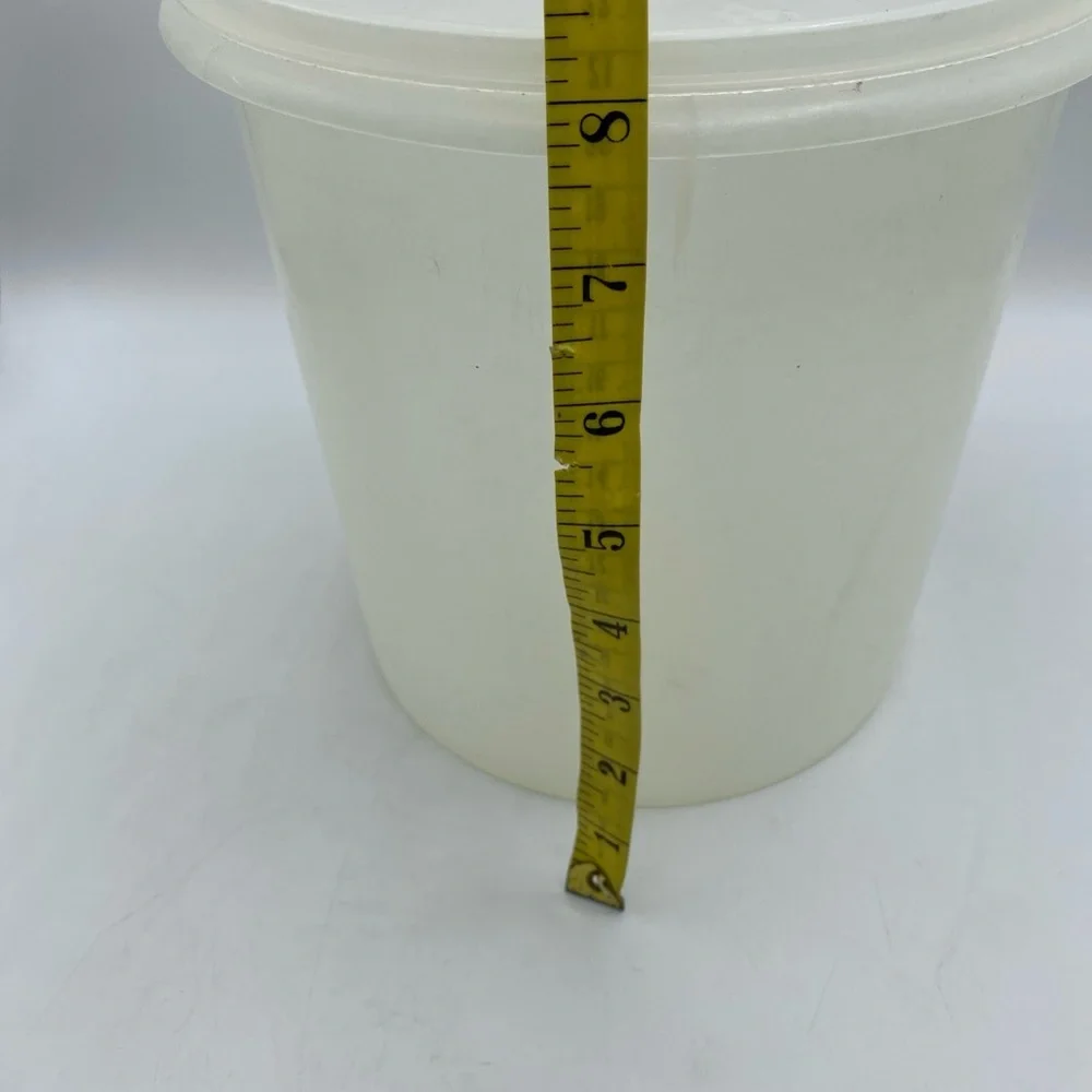 Vintage Tupperware Lot Tall Round Rectangle Containers Off Sheer WHITE 8 Piece
